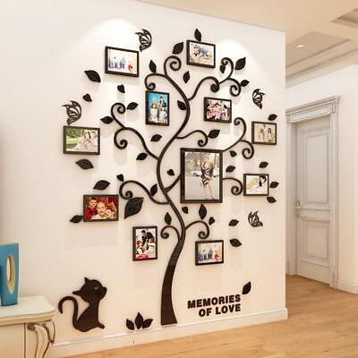 #ad Wall Stickers 3d Acrylic Family Photo Frame for Baby Living Room Decor Tree Shap $79.99