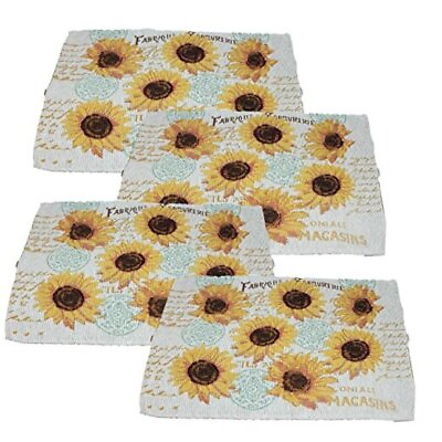 #ad #ad Sunflower Kitchen Decor Sets Featuring Sunflower Placemats Sunflower Kitchen $21.80