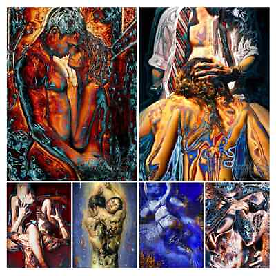 #ad Abstract Sexy Lovers Arts Home Decor Canvas Wall Art Canvas Painting Prints Art $21.79