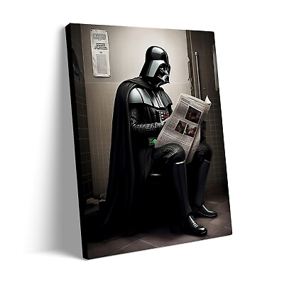 #ad Star Wars Bathroom Décor Art Print Modern Vintage Painting Framed Poster $38.99