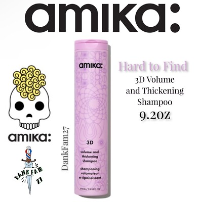 #ad **Guaranteed NEW and FRESH** Amika 3D Volume amp; Thickening Shampoo 9.2oz $24.99