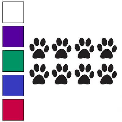 #ad Eight Dog Paw Prints Vinyl Decal Sticker Multiple Colors amp; Sizes #216 $23.95