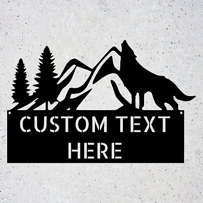 #ad Personalized Wild Wolf Metal Wall Art Signs Custom Home Decor Steel Signs $139.95