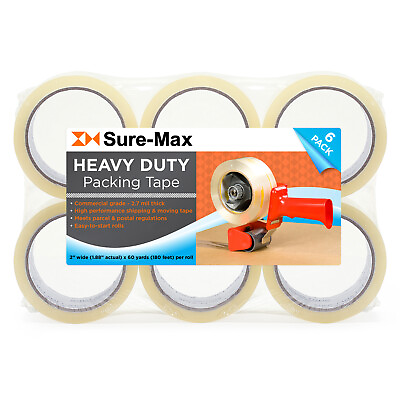#ad 2quot; Heavy Duty 2.7mil Clear Shipping Packing Moving Tape 60 yards 180#x27; ea $41.99