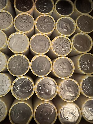 #ad Unsearched Kennedy Half Dollar Coin Rolls Loomis Rolls $15.11