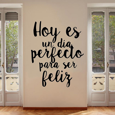 #ad HOY ES UN DIA PERFECTO Carved Spanish Decor Wall Art Decal Words Lettering $13.30