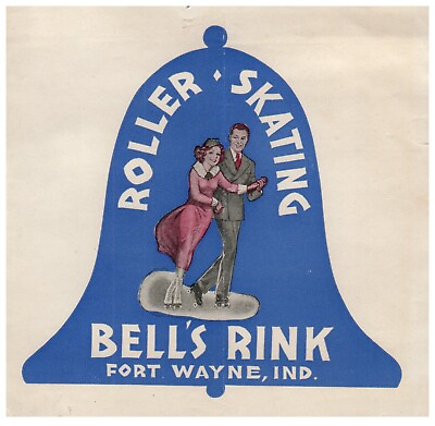 #ad #ad Vintage Bell#x27;s Roller Skating Rink Sticker Fort Wayne IN rs3 $14.69