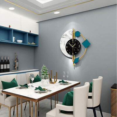 #ad Nordic Wall Clock Watch Creative Living Room Silent Luxury Home Decor Wall Clock $42.75