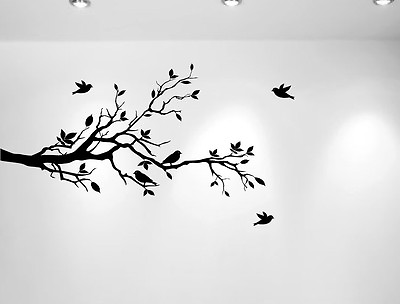 #ad Tree Branches Wall Decal Love Birds Vinyl Sticker Nursery Leaves 56quot; W X 28quot; H $19.99