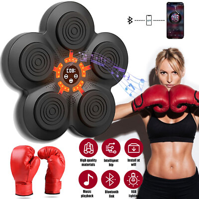 #ad Smart Music Boxing Machine Boxing Wall Target Relaxing Sandbag w Boxing Gloves $49.99