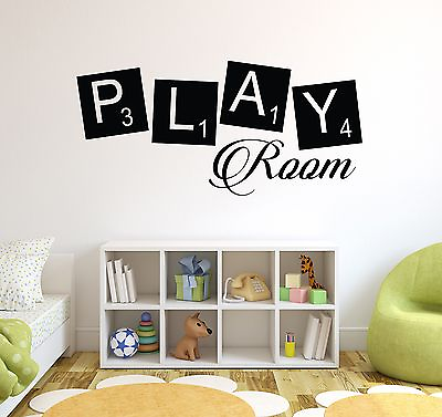 #ad Play Room Kids Vinyl Wall Art Quote Home Family Decor Decal Word Phrase Sticker $39.95