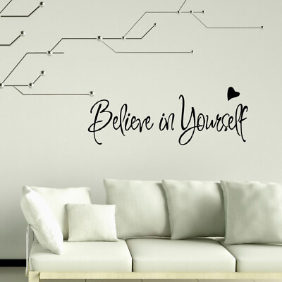 #ad Removable Stickers Lettering Typography Wall Art Decals for Bedroom $6.68