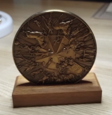 #ad 1990 GREAT AMERICAN CIRCUS Medallic Art Co Bronze Calendar Medallion Paperweight $39.97