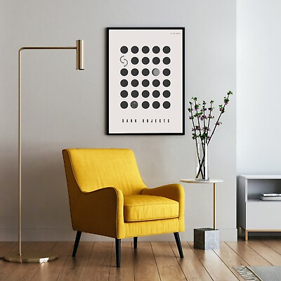 #ad #ad Dark Graphic Shapes Poster Abstract Geometric Modern Wall Art Interior Decor $45.00