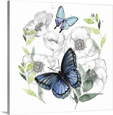#ad Butterfly Floral II Canvas Wall Art Print Butterfly Home Decor $163.99