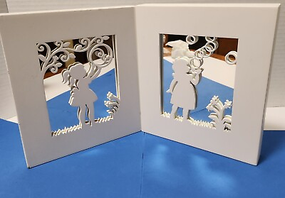 #ad Laser Cut Mirrored Wall Decor Girls Playing From Brazil Tok And Stok Set of 2 $28.00