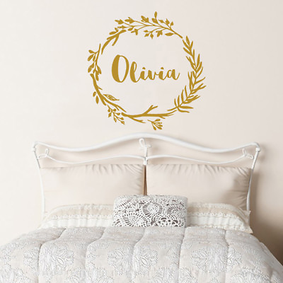 #ad #ad Personalized Girl Name Wall Decal Rustic Boho Vinyl Sticker Nursery Decor F49 $74.99