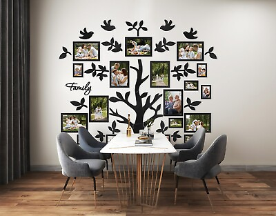 #ad Big Wall Frame Family Tree Extra Large Wall Decor with frames Photo Collage $288.00