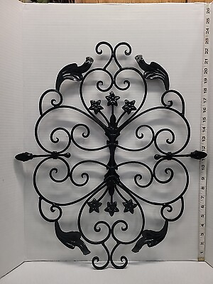 #ad Cast Iron Wall Decor Black Scrollwork 19quot; x 23quot; Indoor Outdoor $45.35