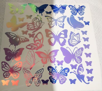 #ad Holographic Butterfly Vinyl Stickers $5.00