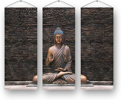 #ad Buddha Hanging Canvas Wall Art Decor for Bedroom Livingroom Set 3 $53.99