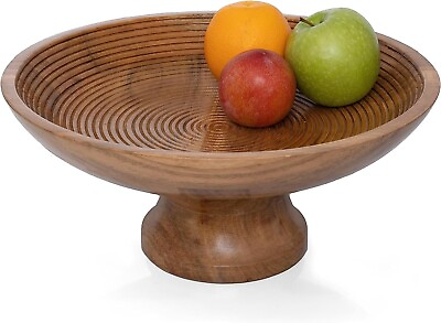 #ad Wood Fruit Bowl Rustic for Farmhouse for Kitchen Counter or Decorative12in Large $79.99