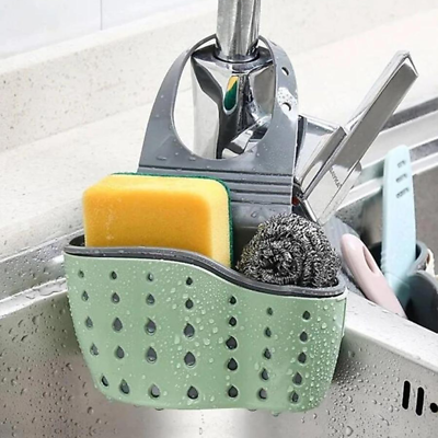 #ad #ad 1 Kitchen Organizer Sink Basket Dish Cleaning Sponge Holder Soap Screening Caddy $5.19