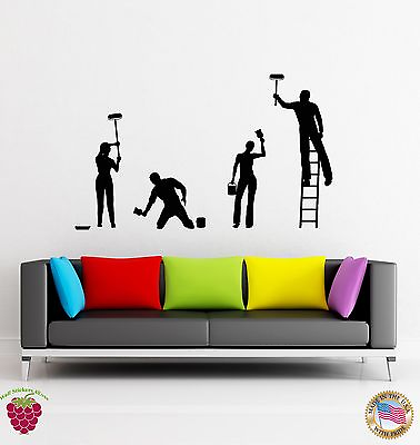 #ad #ad Wall Stickers Vinyl Man People Painting The Wall Decor For LIving Room z1686 $29.99