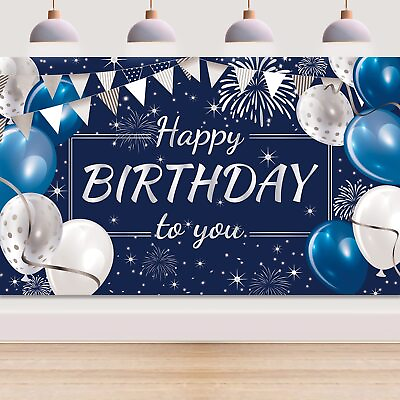 #ad Happy Birthday Decorations Backdrop Banner Birthday Party Decorations Sign P... $18.88