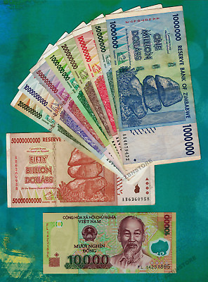 #ad #ad 1 Million 50 Billion Dollars Set Zimbabwe 10000 Dong Vietnam Currency VND COA $36.99