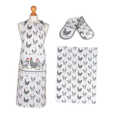 #ad Chicken Apron Oven Mitt and Kitchen Towel Matching Kitchen Accessories $44.42