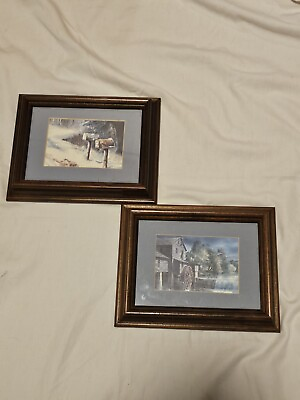 #ad Wood Framed Pictures Both Included $30.00