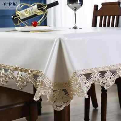 #ad Europe Table Cloth Waterproof Table Round Square Table Cover Party Kitchen Decor $94.60