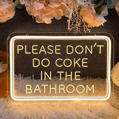 #ad #ad Neon Sign Please Dont Do Coke in the Bathroom Wall Decor 3D Art Carving Design I $44.99
