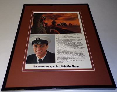 #ad 1974 US Navy Framed 11x14 ORIGINAL Advertisement $39.99