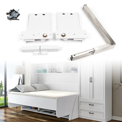 #ad Murphy Wall Bed Spring Mechanism Hardware white Kit Horizontal Vertical Twin Bed $75.60