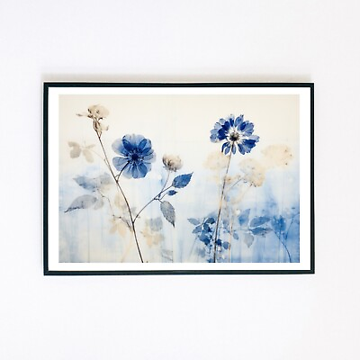 #ad Abstract Flowers Painting Botanical Illustration 7x5 Wall Decor Retro Art Print GBP 3.95