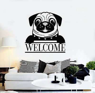 #ad Vinyl Wall Decal Words Welcome Dog Pet Home Sweet Home Stickers Mural g6093 $69.99
