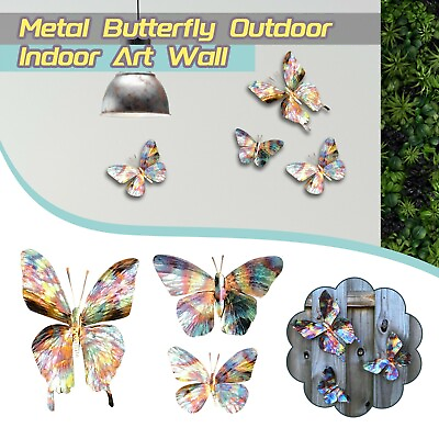 #ad Metal Butterfly Outdoor Indoor Art Wall Iron Backyard Garden Hanging Decoration $9.55