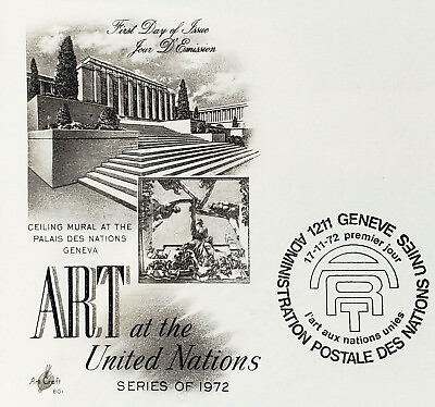 #ad 1972 Art At The United Nations ArtCraft Cachet First Day Cover $4.99