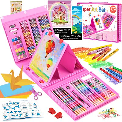 #ad Art Supplies 272 Pack Art Set Drawing Kit for Girls Boys Teens Artist Deluxe $32.01