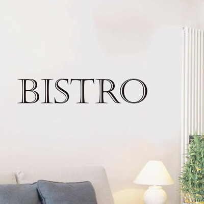 #ad BISTRO Kitchen Dining Wall Art Decal Quote Words Lettering Decor Sticker $5.35