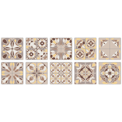 #ad 10 Pcs Wall Sticker Pvc Kitchen Tile Decals Decorative Flower Decorations $9.65