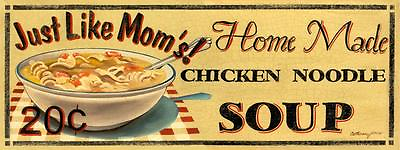 #ad Chicken Soup Metal Sign Vintage Diner Comfort Food Retro Kitchen Cafe Decor $17.99