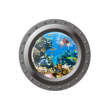 #ad 3 D Ocean Animals Window Sticker Sea Life Wall Decals Removable $7.46
