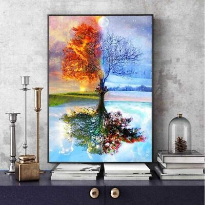 Oil Painting Kit Tree of Life Paint by Numbers DIY for Beginners 16x20 inch $9.99