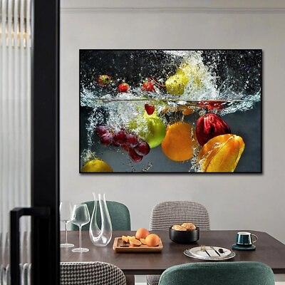 #ad Canvas Wall Art Fruit Foods Posters Print Canvas Painting for Kitchen Home Decor $14.24