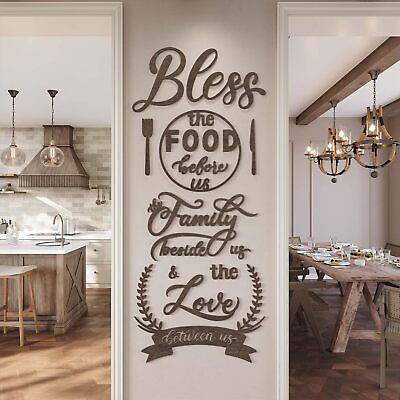 #ad DecorSmart Wood Farmhouse Kitchen Wall Decor Decorations Wall Dining Room Wall $25.49