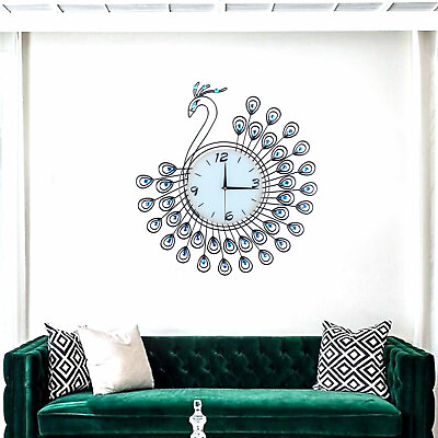 #ad #ad 20quot; Luxury Large Wall Clock 3D Metal Wall Watch Living Room Home Decor SALE $34.91