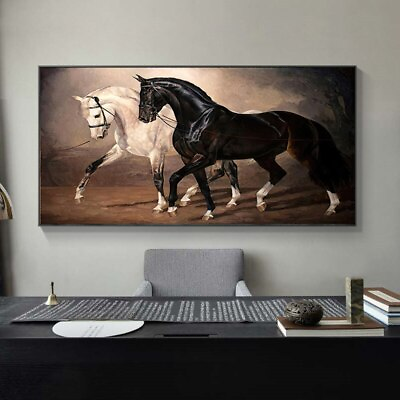 #ad Animal Running Horse Canvas Painting Canvas Wall Art Home Decor Poster Print Art $22.55